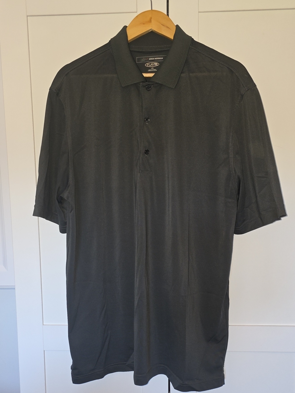 Greg Norman Gray Mens Golf Shirt Large